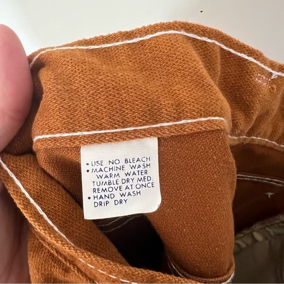 Vintage 60’s Burnt Orange Straight Flare Leg Retro Jean - Picture 3 of 5